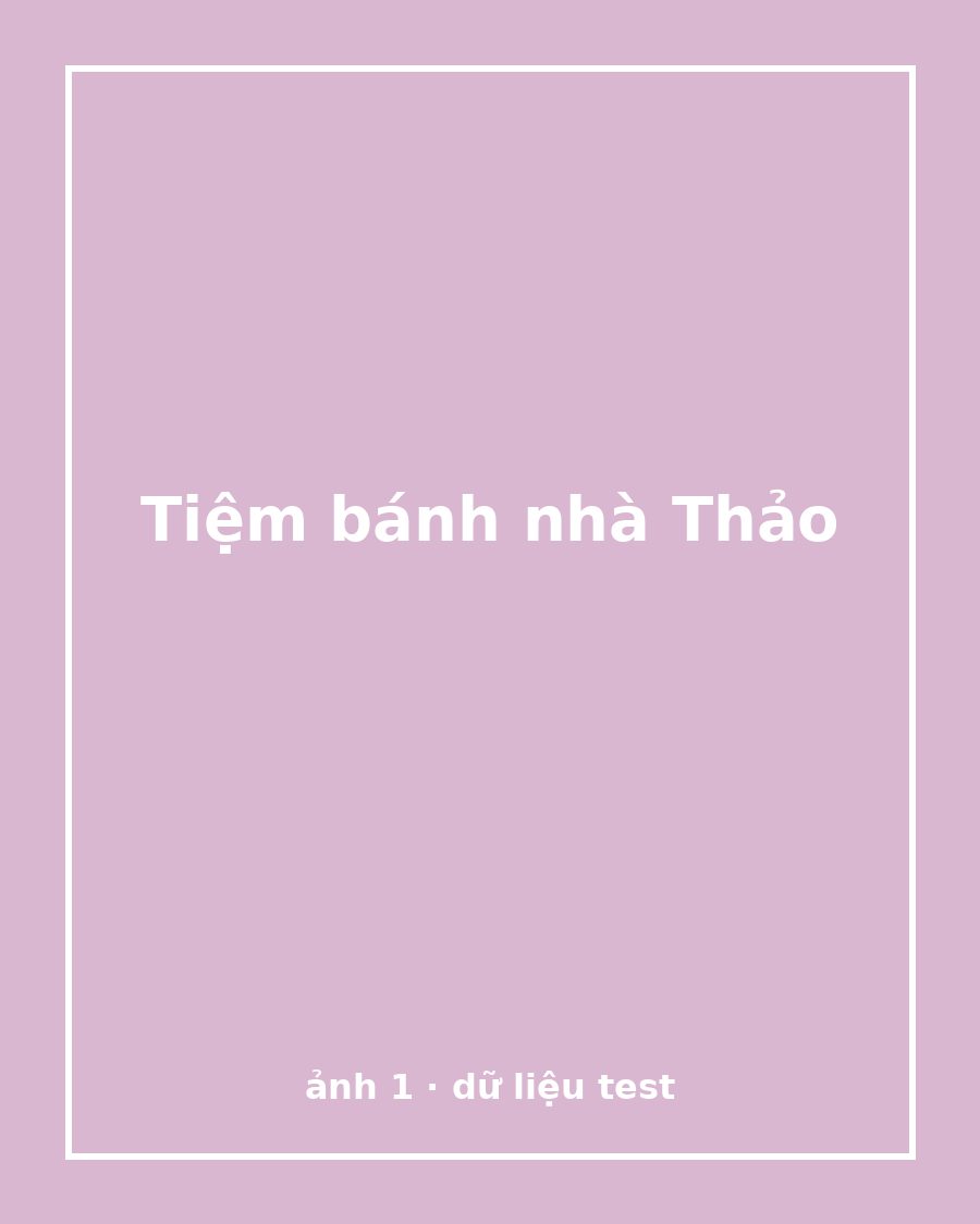Tiệm bánh nhà Thảo