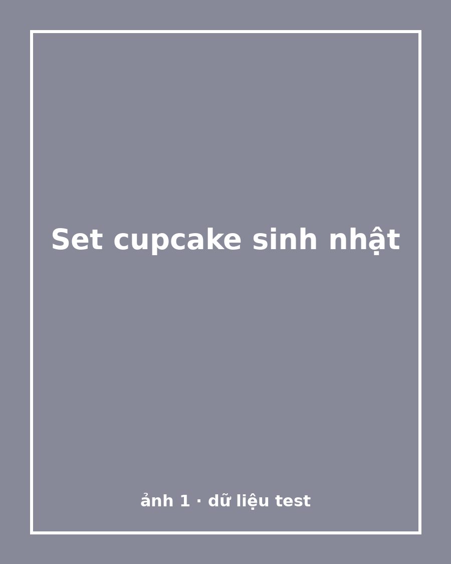 Set cupcake sinh nhật 12 cái